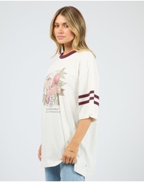 All About Eve - Spritz Time Oversized Tee Vintage White