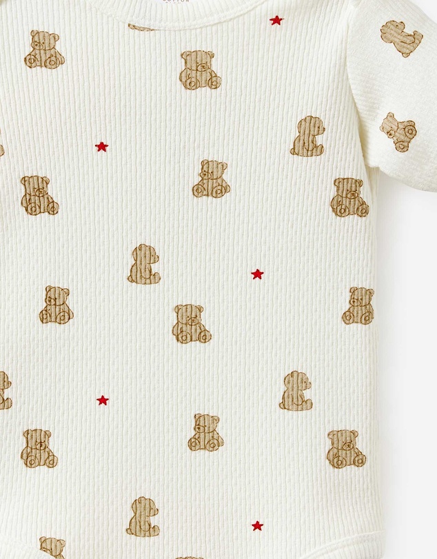 Cotton On Kids - Organic Pointelle Short Sleeve Bubbysuit