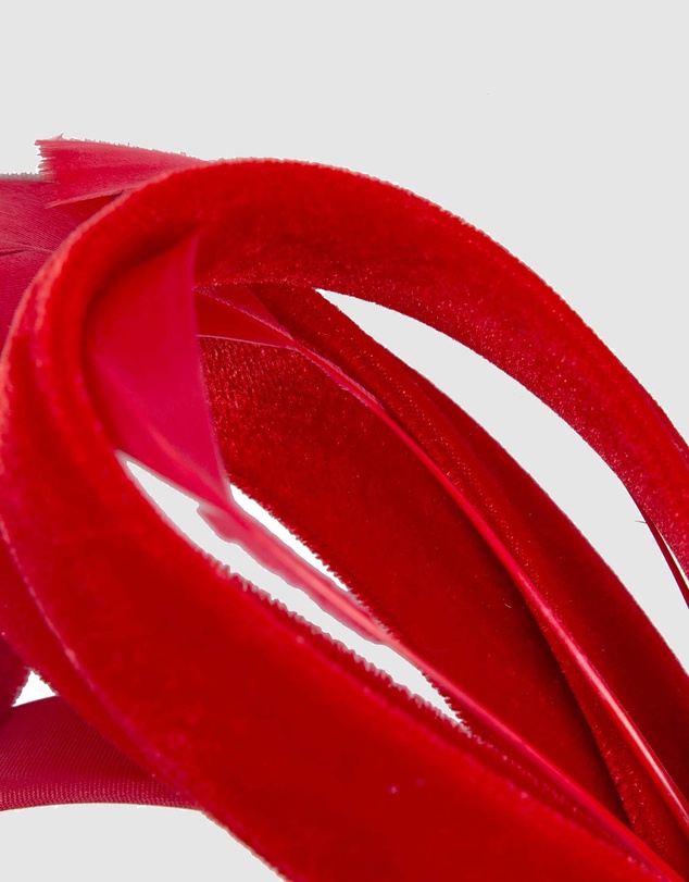 Max Alexander - Large Red Velvet Bow Racing Fascinator