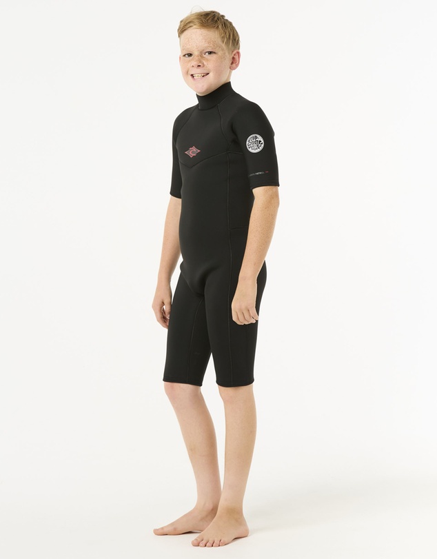 Rip Curl - Boys Dawn Patrol Short Sleeve 2mm Back Zip Spring Suit Wetsuit