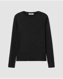 M.N.G - Round-Neck Long-Sleeved T-Shirt