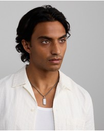 Michael Hill - Howlite Oblong Pendant in Sterling Silver