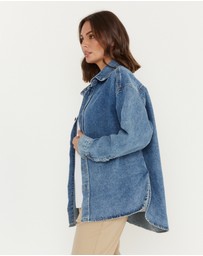 ALEXANDRA - Basen Shacket Blue Denim