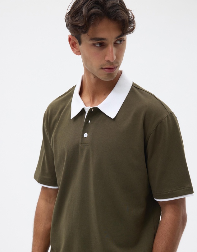 AERE - Contrast Short Sleeved Polo
