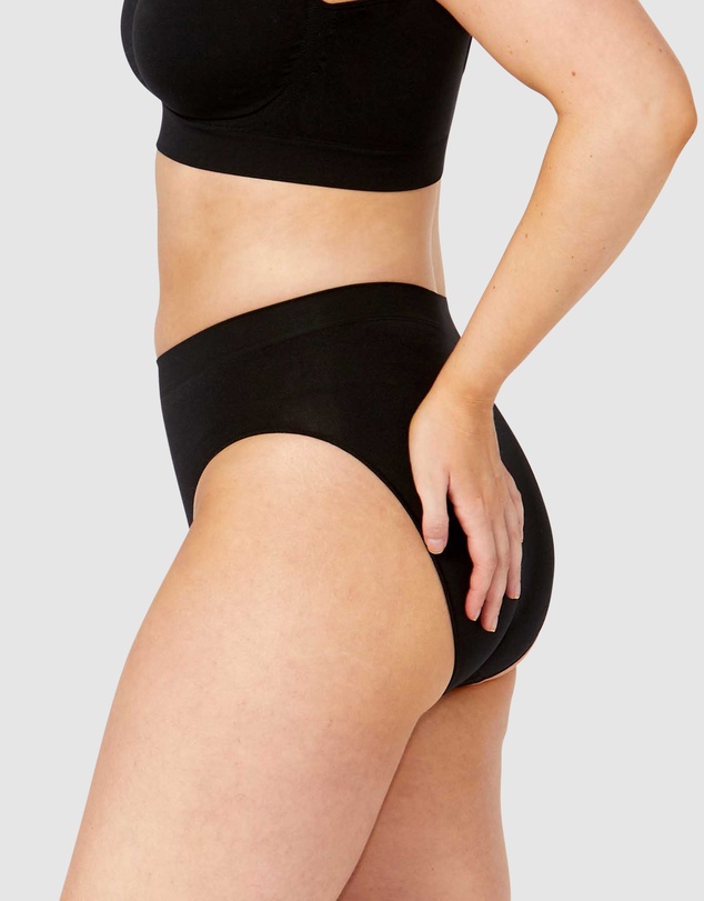 Ambra - 4 Pack Bare Essentials Recycled Nylon Hi Cut Brief