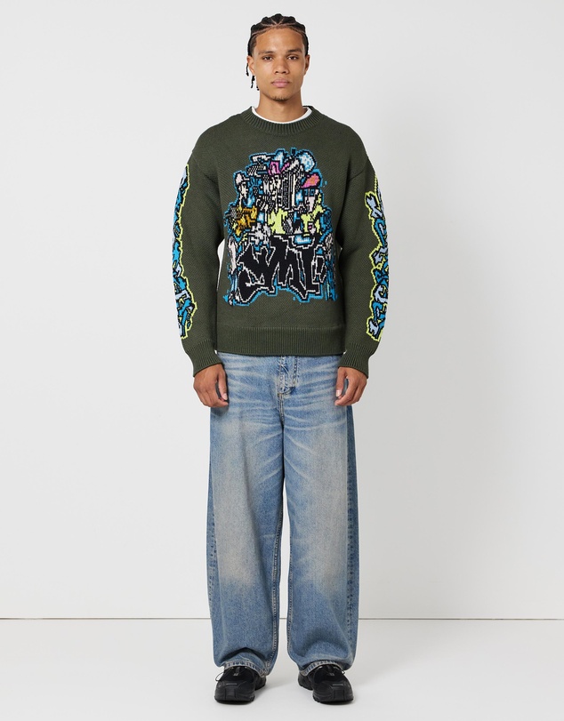 Off-White - Graff Pupp Chunky Knit Crewneck Jumper