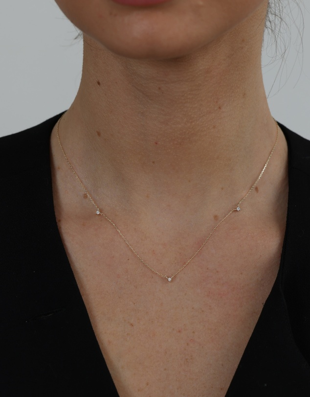 Luna Rae - Solid Gold - Petite Diamond Necklace Trio