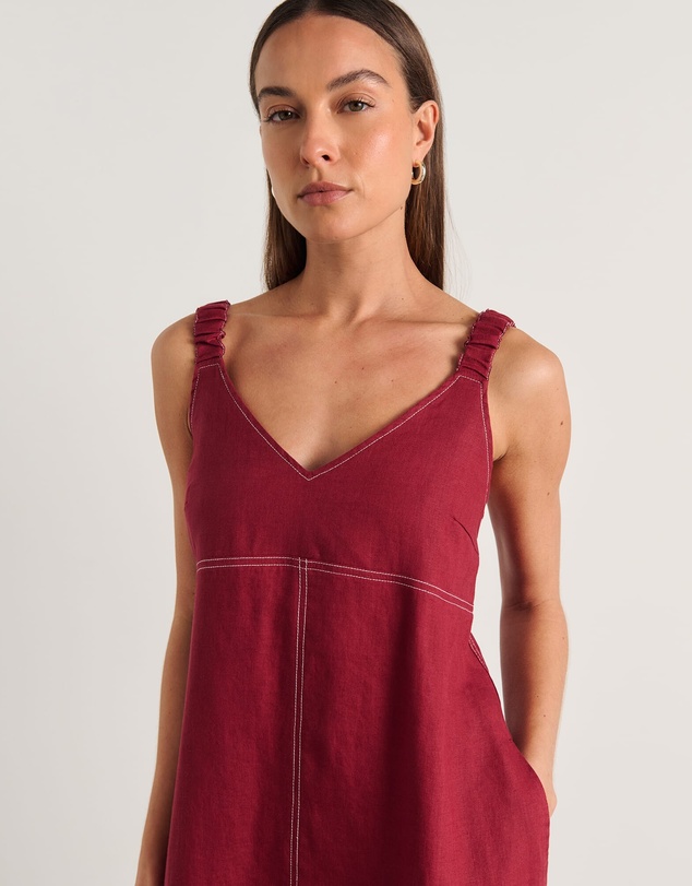 Jag - Sara Linen Midi Dress