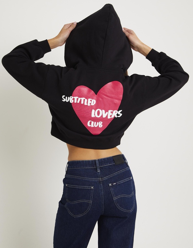 Subtitled - Lovers Club Cropped Zip Hoodie