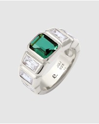 Elli Jewelry - Ring Quartz Rectangle 925 Sterling Silver