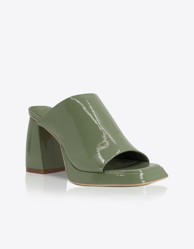 Sol Sana - Eva Mule Patent Olive
