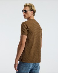 Calibre - Monogram Jacquard T-shirt Toffee