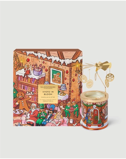 Glasshouse Fragrances - Kyoto In Bloom Candle & Spinning Carousel
