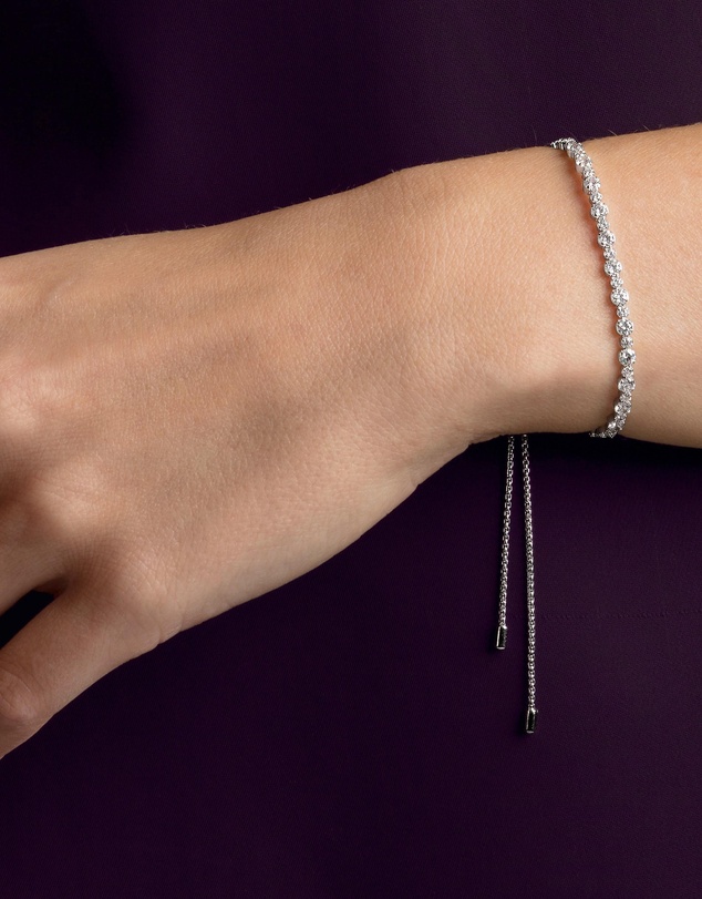 Swarovski - Matrix bracelet, Round cut, White