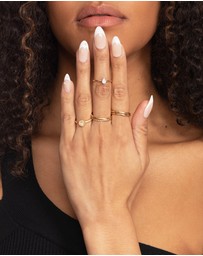 Lovisa - Gold Textured Synthetic Opal Ring 24-Pack