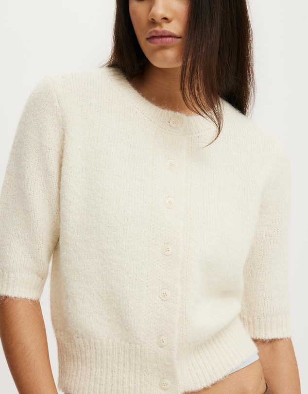 Cotton On - Short Sleeve Fluffy Cardi