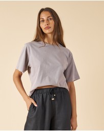 CAMIXA - Teesha Oversized Distressed Cotton T-Shirt
