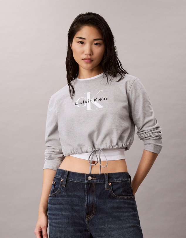 Calvin Klein Jeans - Monologo Cropped Drawstring Tee