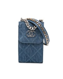 Pre-Loved by Azura Reborn - Pre-Loved Denim 19 Phone Holder with Chain