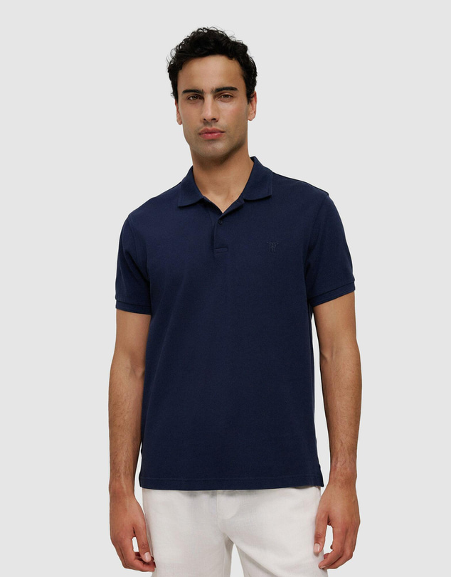 Trenery - Pique Monogram Short Sleeve Polo
