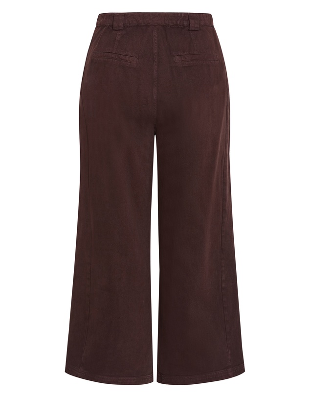 City Chic - Plus size Harley Fit Demi Wide Leg Jean - chocolate wash