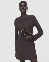 M.N.G - Long-Sleeved Dress With Draped Neck