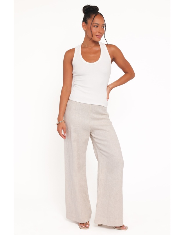 Petal & Pup - Miles Racerback Rib Knit Tank Top - White