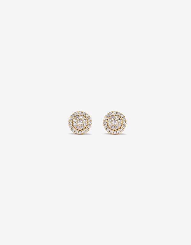 Michael Hill - 0.25 Carat TW Diamond Round Cluster Stud Earrings in 10kt Yellow Gold