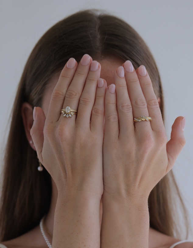 Elli Jewelry - Ring Crystal Statement Cocktail 925 Sterling Silver Gold-Plated