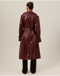 Tussah - Tess Leather Look Trench Coat