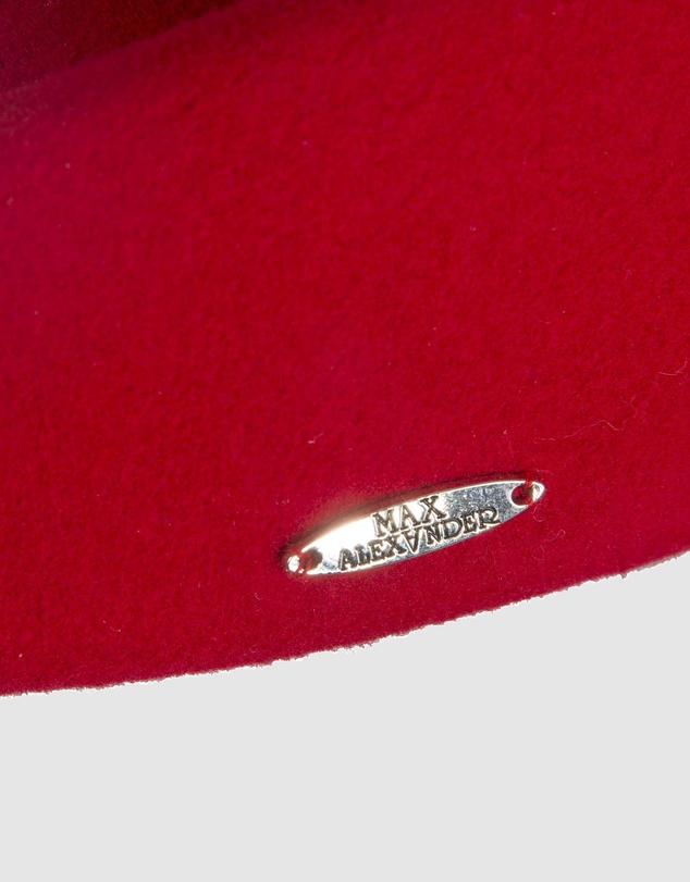Max Alexander - Felt Red Pillbox Hat