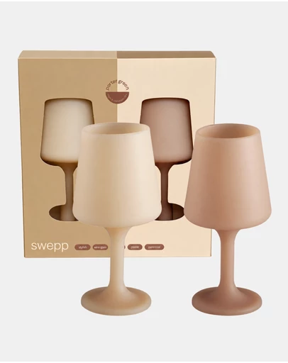 porter green - swepp silicone unbreakable wine glasses