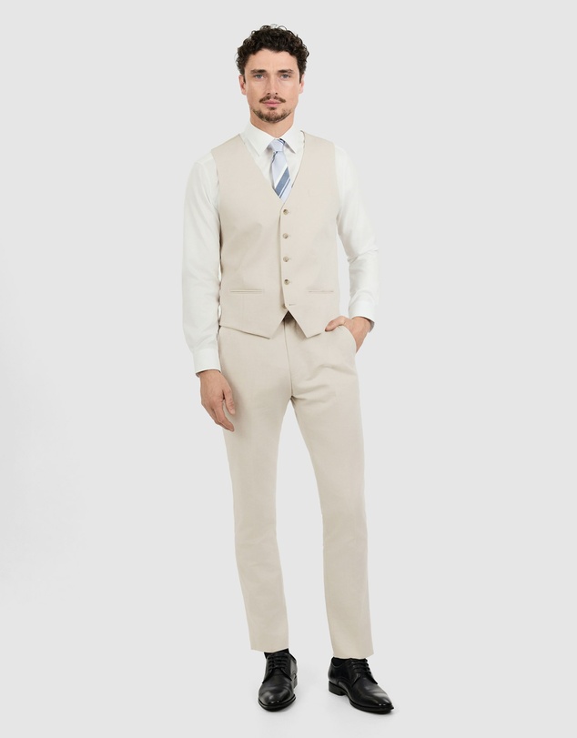 Tarocash - Jaeden Slim Linen Waistcoat