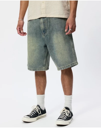 Thrills - Filtered Mid Slacker Relaxed Long Denim Short