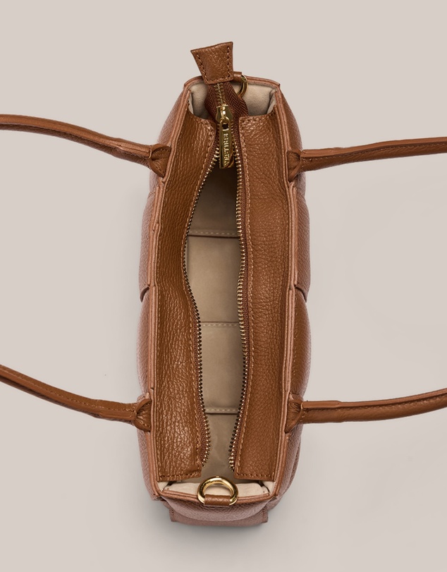 VESTIRSI - Margot Chestnut Woven Baguette