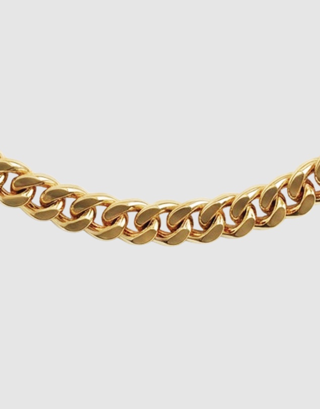 GUESS - GUESS Mens Gold-Tone 8mm Curb Chain Bracelet