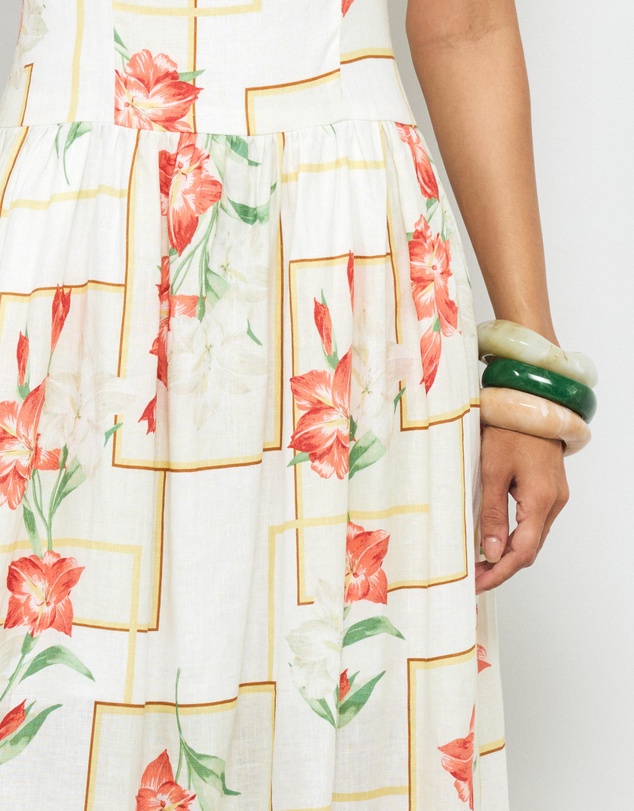 AERE - Asha Linen Midi Dress
