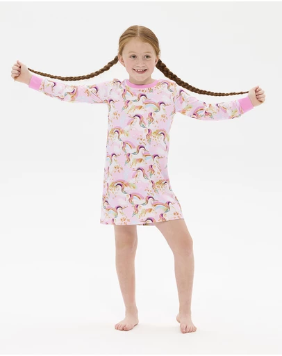 Rock Your Kid - Unicorn Pony Colour Pop Long Sleeve Lily Nightie