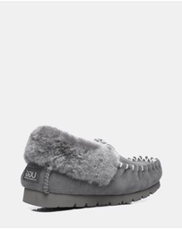 EVERAU - Australian Shepherd Ugg Popo Moccasins Cow Suede Upper Moccasins