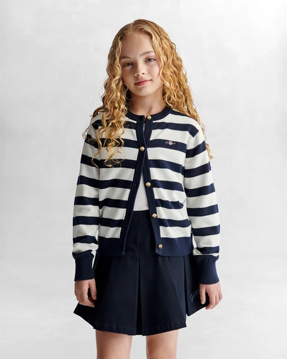 Gant - Shield Breton Stripe Knit Cardigan
