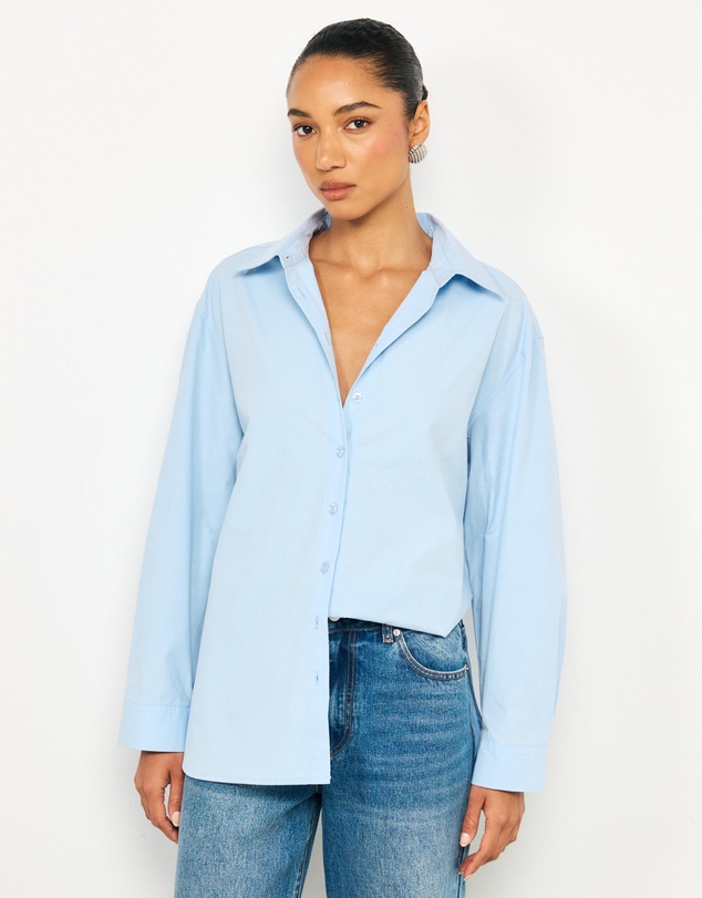 AERE - Zola Button Cinch Back Shirt