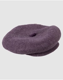 Max Alexander - European Made Purple Soft Woven Wool Beret Cap