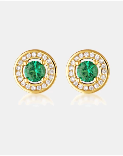 Georgini - Milestone Emerald Halo Earrings