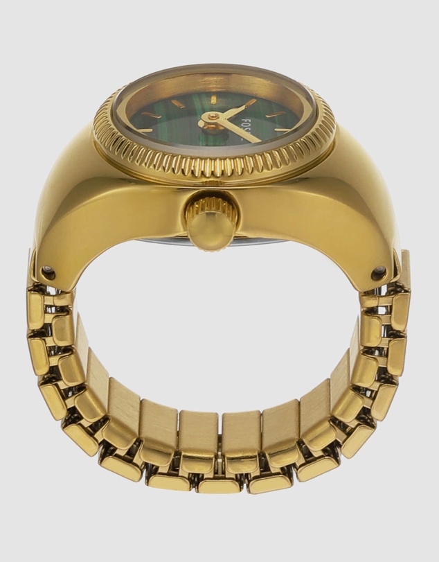 Fossil - Gold Tone Analogue Ring Watch