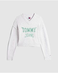 Tommy Jeans - Varsity V-neck Sweater
