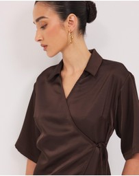 Calli - Easton Satin Shirt