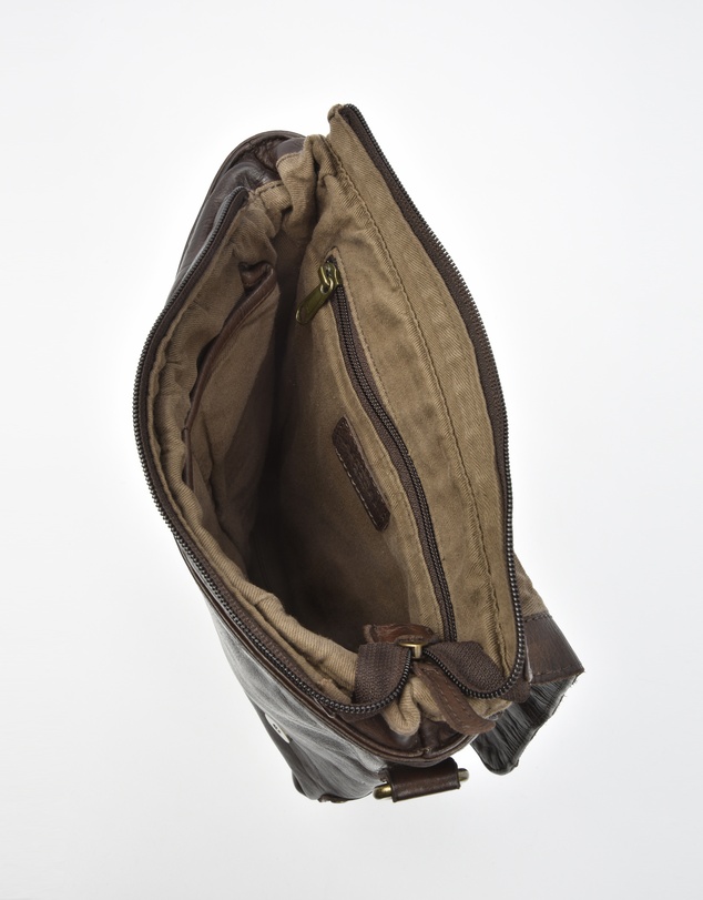 Cobb & Co - Bracewell Washed Leather Flap Over Crossbody