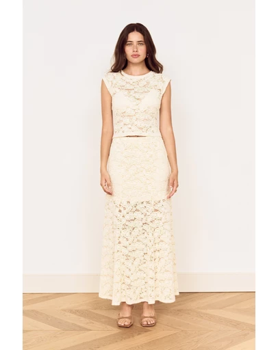 MINKPINK - Ophelia Lace Micro Tee