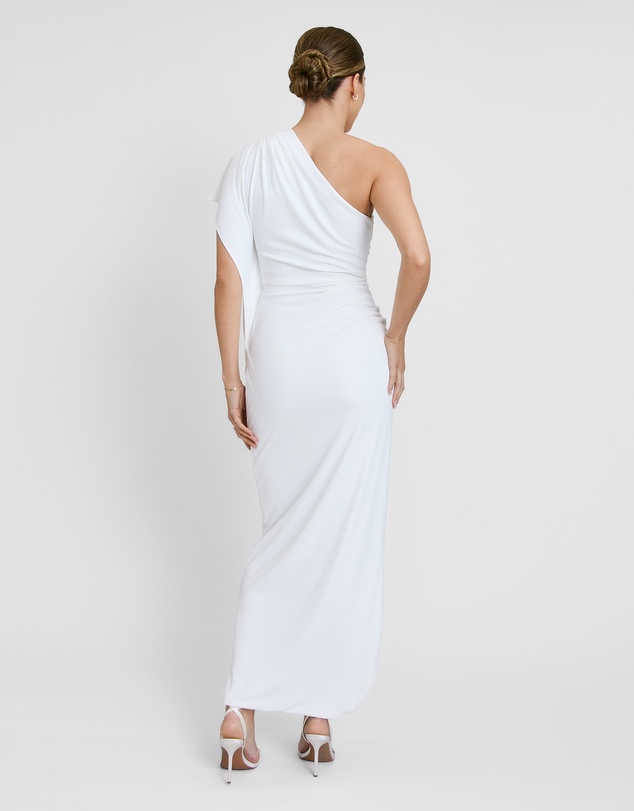 Six Stories - Asymmetric Drape Stretch Occasion Dress