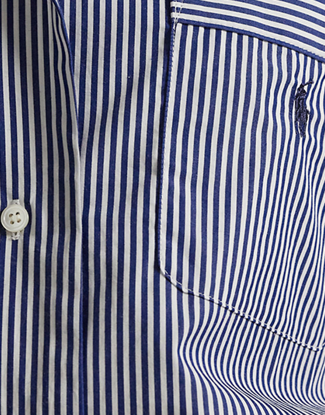 Polo Ralph Lauren - Shirting Stripes Long Sleeve Button Down Cotton Sleep Shirt